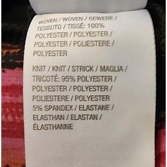 Susan Graver Blouse L Pink Striped Long Sleeve Asymmetrical Hem Preowned - Picture 4 of 7